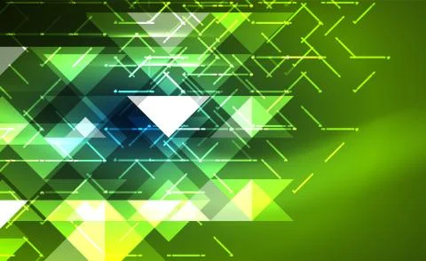 Abstract background, mosaic triangle pattern with transparent effects on glowing Illustrazione stock