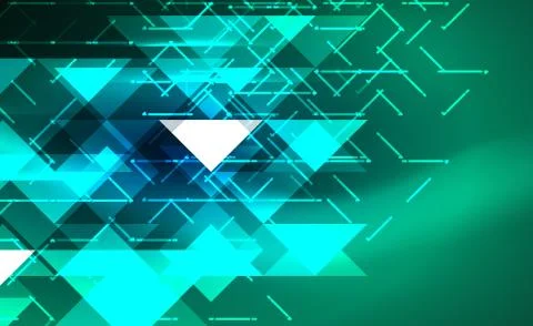 Abstract background, mosaic triangle pattern with transparent effects on glowing Stock Illustration