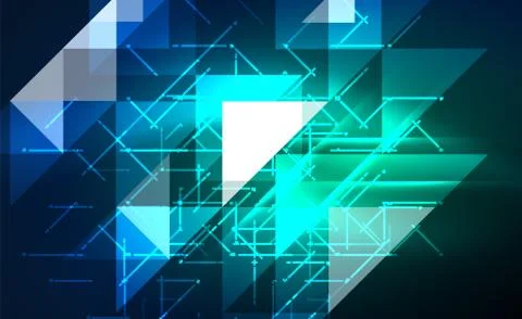Abstract background, mosaic triangle pattern with transparent effects on glowing イラスト素材
