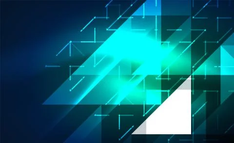 Abstract background, mosaic triangle pattern with transparent effects on glowing 스톡 일러스트
