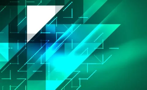 Abstract background, mosaic triangle pattern with transparent effects on glowing Stock Illustration