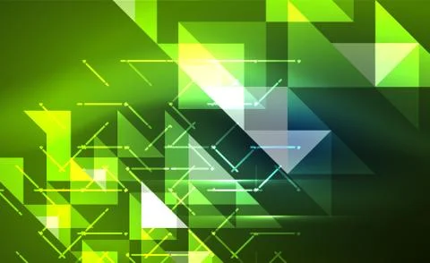 Abstract background, mosaic triangle pattern with transparent effects on glowing Illustrazione stock