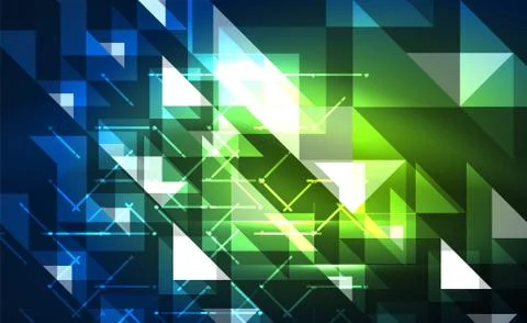 Abstract background, mosaic triangle pattern with transparent effects on glowing Illustrazione stock