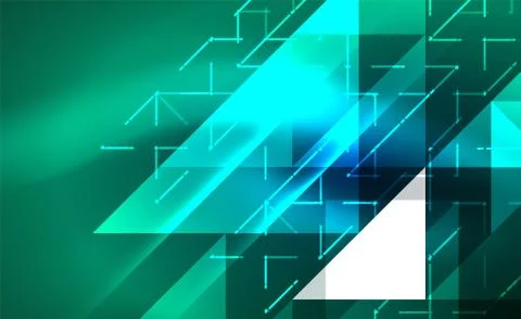 Abstract background, mosaic triangle pattern with transparent effects on glowing Stockillustratie