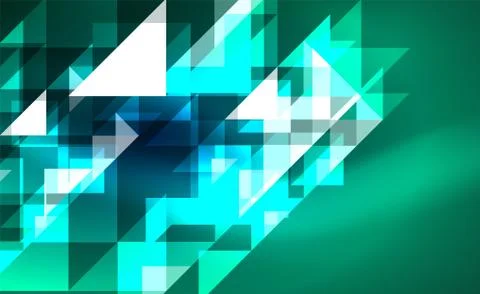 Abstract background, mosaic triangle pattern with transparent effects on glowing 库存插图