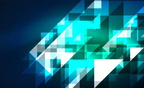 Abstract background, mosaic triangle pattern with transparent effects on glowing Illustrazione stock