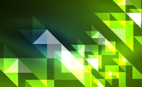 Abstract background, mosaic triangle pattern with transparent effects on glowing Illustrazione stock