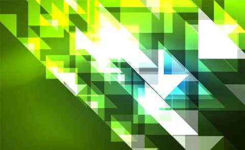 Abstract background, mosaic triangle pattern with transparent effects on glowing Illustrazione stock