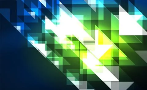 Abstract background, mosaic triangle pattern with transparent effects on glowing イラスト素材