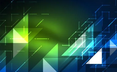 Abstract background, mosaic triangle pattern with transparent effects on glowing 스톡 일러스트