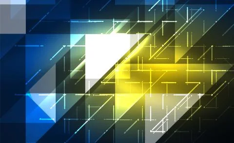 Abstract background, mosaic triangle pattern with transparent effects on glowing 스톡 일러스트