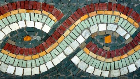 Abstract background with mosaic wall Stock Photos