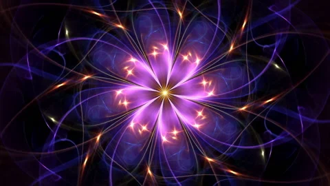 Abstract background motion beautiful flower, fractal bright and colorful Stock Footage 159098964