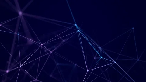 Abstract background with motion lines and dots. Network connection structure. Stock Footage 155058247