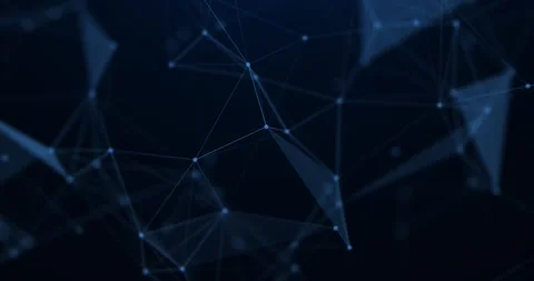 Abstract background with motion plexus of dots and lines. Futuristic Stock Footage 244457804