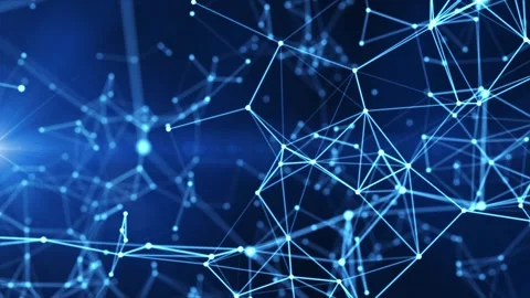 Abstract background with motion plexus of dots and lines Stock Footage 250263471