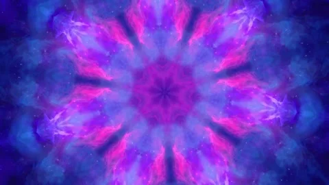 Abstract Background, Motion Shapes, Violet Blue Pink Kaleidoscope, Cosmic Video Stock Footage 299138195