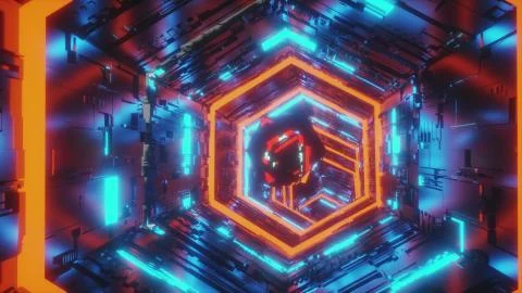 Abstract background motion video of a specular gem moving in the center of Illustrazione stock