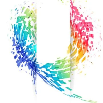 Abstract background with movement geometric elements Stockillustratie