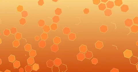 Abstract background movement with geometric hexagon series shape like hive Stock Footage 72198667