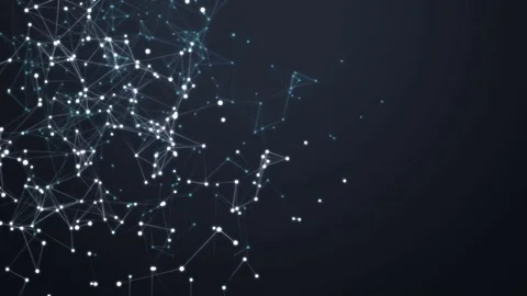 Abstract background with the movement of molecules and atoms. Modern scient.. 库存影片 71297736