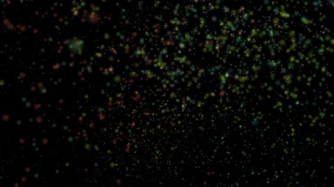 Abstract background with moving and flicker particles. Backdrop of bokeh Stock Footage 81262020