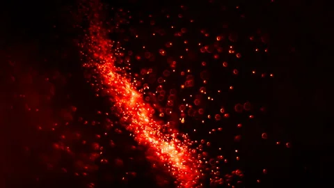 Abstract background with moving and flicker red particles Stock Footage 152713380
