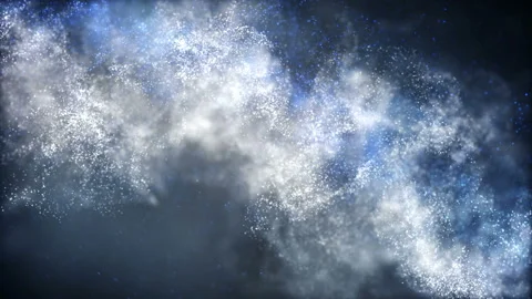 Abstract background of moving and flicker particles Stock Footage 153130278