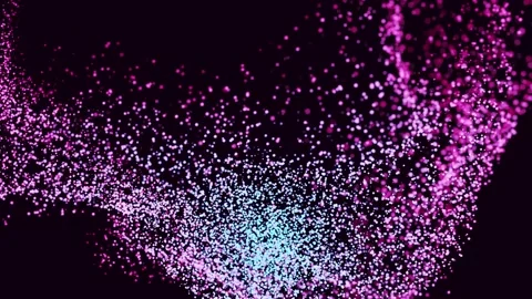 Abstract background with moving and glowing pink particles. Animation. Stock Footage 168198783