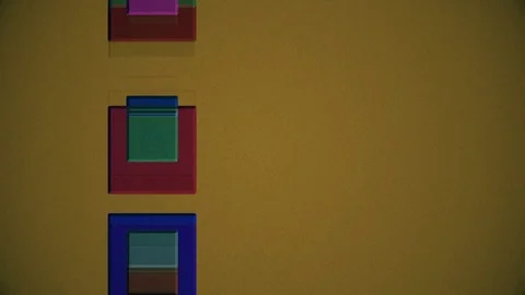 Abstract Background Moving Blocks Left third Multilayer 6 Stock-Footage 85374395