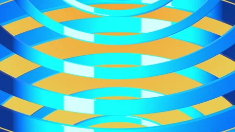 Abstract background with moving circles. Seamless looped video Stock Footage 121655424