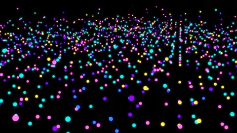 Abstract background with moving colorful lights on black Stock Footage 146694590
