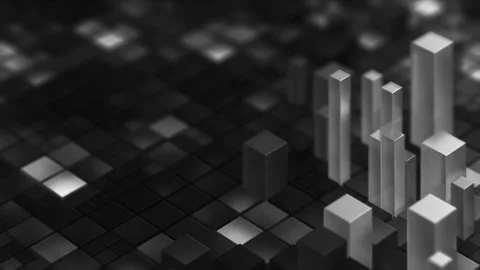 Abstract background with moving cubes or bars. Stock Footage 336812568