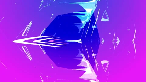 Abstract background with moving cubes. Seamless looped video Vídeo Stock 121736280