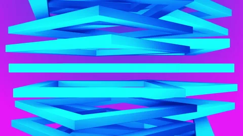 Abstract background with moving cubes. Seamless looped video Vídeo Stock 121944307