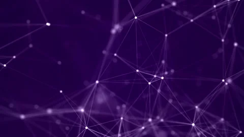 Abstract background with moving dots and lines. Network connection structure. Stockbeeldmateriaal 146927734