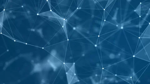 Abstract background with moving dots and lines. Network connection structure. 스톡 동영상 147194339