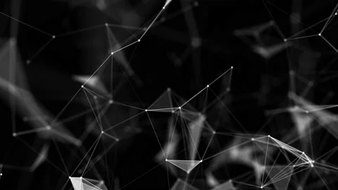 Abstract background with moving dots and lines. Network connection structure. Stockbeeldmateriaal 147859148