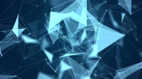 Abstract background with moving dots and lines. Network connection structure. 스톡 동영상 148649961