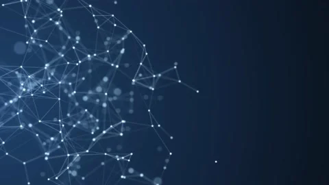 Abstract background with moving dots and lines. Network connection structure. 스톡 동영상 149404428