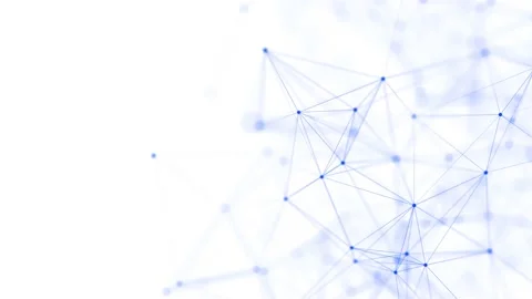 Abstract background with moving dots and lines. Network connection structure. 스톡 동영상 155926273