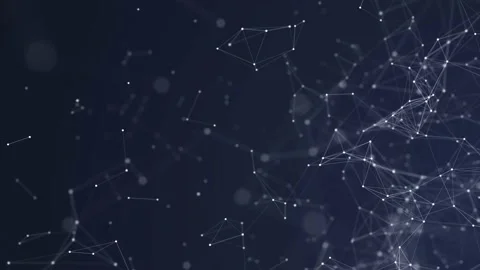 Abstract background with moving dots and lines. Network connection structure. 스톡 동영상 155926277