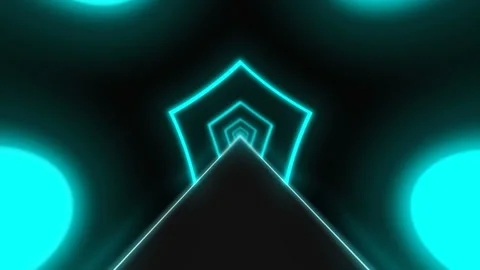 Abstract background. Moving forward inside an endless fluorescent ultraviolet Stock Footage 157725770