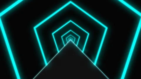 Abstract background. Moving forward inside an endless fluorescent ultraviolet Stock Footage 157752257