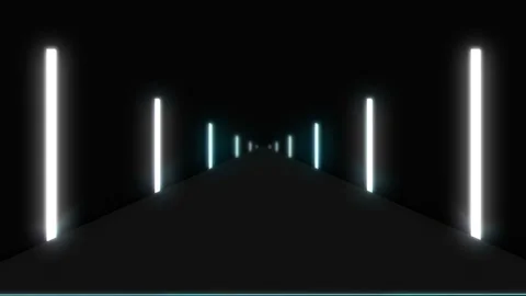 Abstract background. Moving forward inside an endless fluorescent ultraviolet Stock Footage 158075099