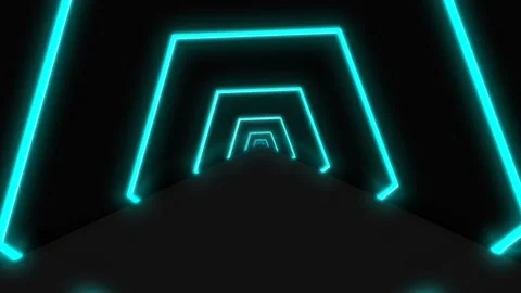 Abstract background. Moving forward inside an endless fluorescent ultraviolet Stock Footage 158297639