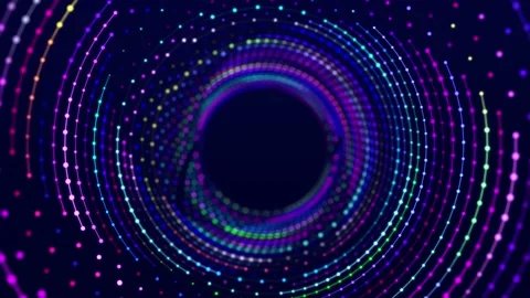 Abstract background with moving glowing dots. Sound wave element. Stock Footage 155707208