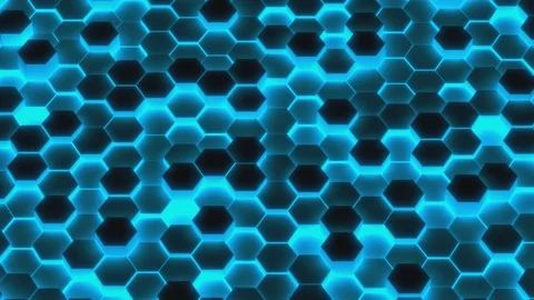Abstract background of moving hexagons. Video stock 126498925