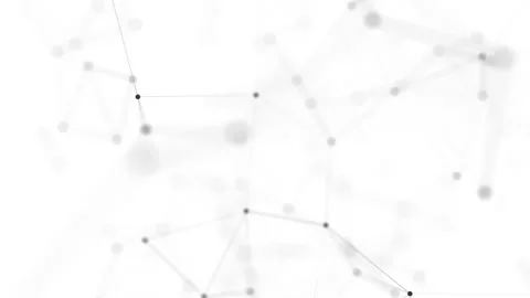 Abstract  background with moving lines and dots. Network connection structure. Stock Footage 154768768