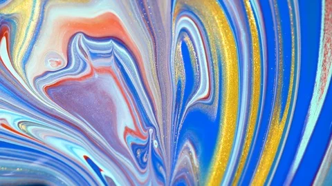 Abstract background from moving multi-colored liquid paints Stock Footage 121922547